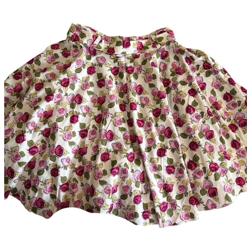 Ashley O'Rourke Floral Rose Midi Skirt Belted Tulle Petticoat Pink Ivory 17W - Picture 5 of 8